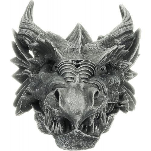 인센스스틱 Design Toscano Stryker The Smoking Dragon Gothic Incense Burner Box Statue, 10 Inch, Polyresin, Grey Stone,Greystone