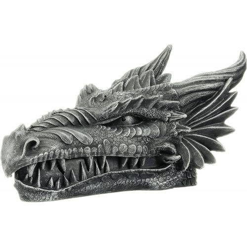  인센스스틱 Design Toscano Stryker The Smoking Dragon Gothic Incense Burner Box Statue, 10 Inch, Polyresin, Grey Stone,Greystone