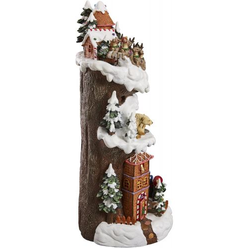  Design Toscano Christmas Village - The North Pole on Christmas Eve with Santa Claus Illuminated Holiday Lights Statue