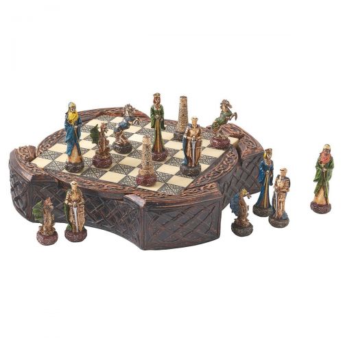  Design Toscano Legendary Celtic Warriors Chess Set and Board