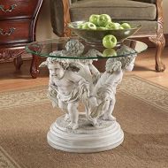 Design Toscano Berninis Cherubs Glass-Top Sculptural Table