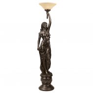 Design Toscano KY8025 Goddess Hestia Floor Lamp Statue 6 Foot Faux Bronze