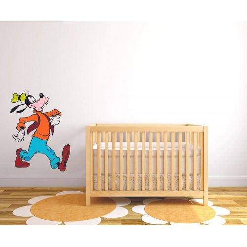  Design with Vinyl Disney Goofy Whole Body Peel and Stick Giant Wall Decal Children Room Baby Cartoon Animated Wall Vinyl Sticker Water Resistant Art Wall Vinyl Stick Animation Cartoon Character Digi