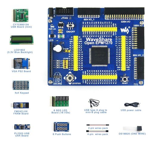  CQRobot Designed for ALTERA MAX II Series, Features the EPM1270 Onboard, Open Source Electronic Hardware EPM1270 CPLD Development Board Kit, Includes EPM1270 Development Board+PL2303 Drive