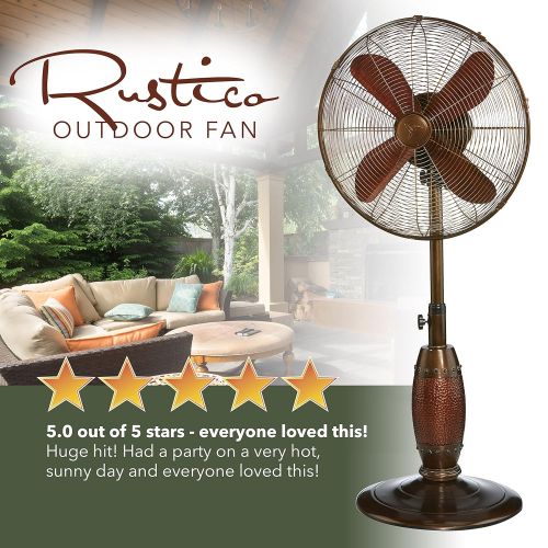  Designer Aire Oscillating Indoor/Outdoor Standing Floor Fan for Cooling Your Area Fast - 3-Speeds, Adjustable 40-51 Inches in Height, Fits Your Home Decor