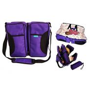 DesignerMadeSunshine 3 in 1 Bassibag Portable Bassinet Crib Changing Station Diaper Bag (Purple)