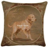 Designercushions Framed Golden Retriver Dog Tapestry Cushion Cover Sham