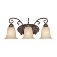 Designers Fountain Burnt Umber Three Light Down Lighting 22in. Wide Bathroom Fixture from the Amherst Collection