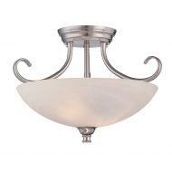 Designers Fountain 85111-SP Kendall Semi-Flushmount, Satin Platinum