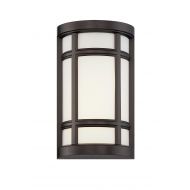 Designers Fountain LED33821-BNB Logan Square - 13.25 13W 1 LED Outdoor Wall Lantern, Burnished Bronze Finish with Opal Glass