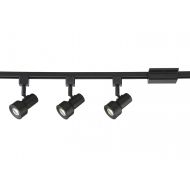 Designers Fountain EVT1042D3-05 3.5 Solid Black Integrated Kit with 3-Small Step Cylinder LED Track Lights, 3000K