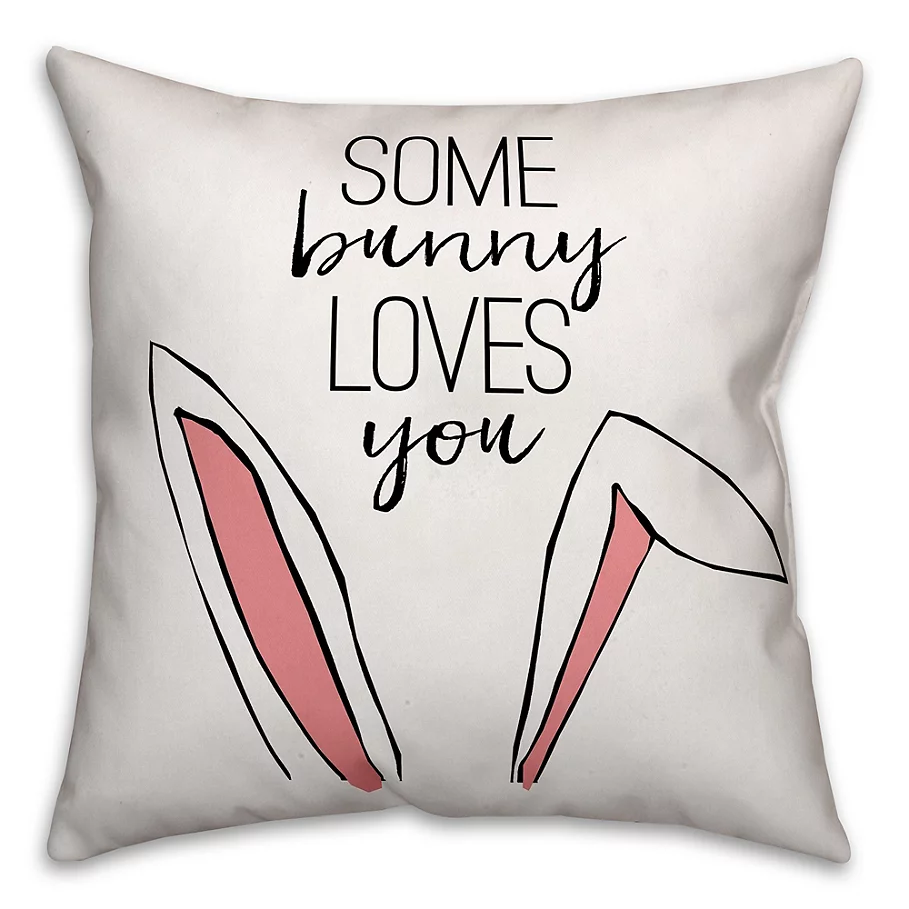 Designs Direct Some Bunny Loves You Throw Pillow