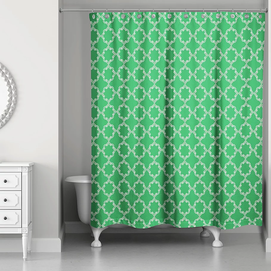  Designs Direct Preppy Stitch 71-Inch x 74-Inch Shower Curtain