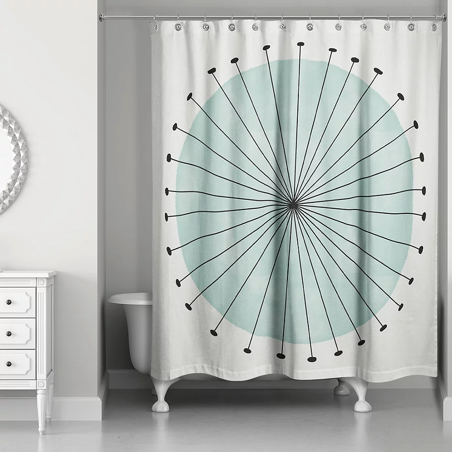  Designs Direct Mod Blue Sun Shower Curtain