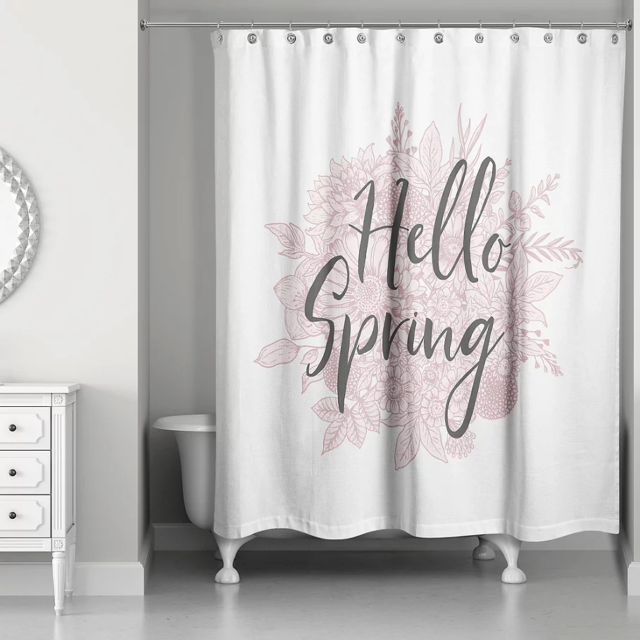 Designs Direct Hello Spring Shower Curtain