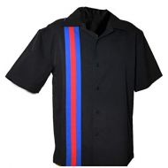 Designs by Attila Mens Leisure Bowling Shirt, 50s Style. Big & Tall Sizes. USMC
