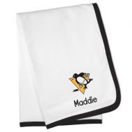 Designs by Chad and Jake Personalized Pittsburgh Penguins Baby Blanket (Officially Licensed) Ultra Soft, Warm Comfort | Receiving Swaddle for Newborn Boy or Girl | Portable, Stroller Friendly