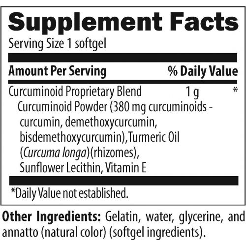  Designs for health Designs for Health - Curcum-Evail - Bioavailable Curcumin + Turmeric Oil, 120 Softgels