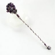 /DesignsbyNatureGems Amethyst Wand - Wire Wrapped - Magic Wand - Crystal Wand - Pagan Wand - Magick Wand - Elven Wand - Fairy Wand - Handmade Wand - Healing