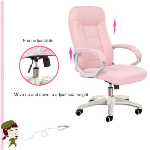  Desk Chairs Chairs Sofas Pink Chair Home Computer Chair Office Lady boss Chair Staff Chair Lift Study Room Swivel Armchair Comfortable Live Home Simple Esports Chair Game Chair