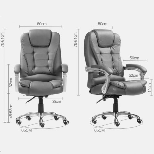  Desk Chairs Chairs Sofas Study Computer Chair Home Office Chair Leather Swivel Chair Office boss Chair Living Room Bedroom Massage Chair Comfortable Chair (100% Cowhide) (Color : A)