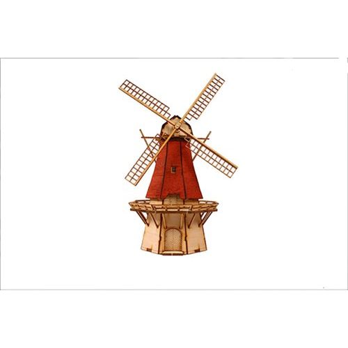  YOUNGMODELER Desktop Wooden Model Kit Dutch windmill 2