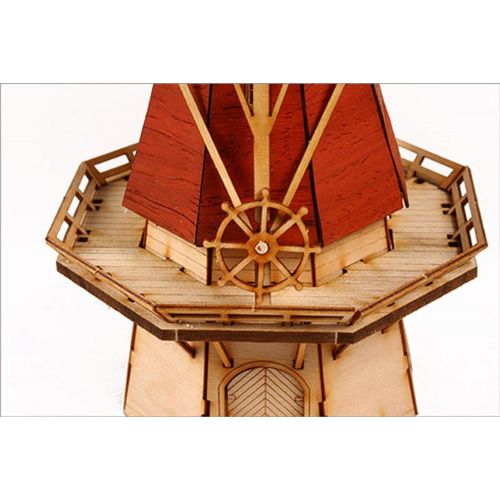  YOUNGMODELER Desktop Wooden Model Kit Dutch windmill 2