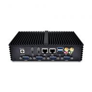 Desktop QOTOM-Q310P Lowest industrial computer fanless micro pc,6 RS232,2 LAN,Dual LAN 1.7G 8G/64G