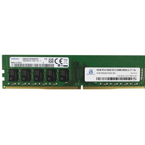  Adamanta 16GB (1x16GB) Server Memory Upgrade Compatible with Dell Poweredge, HP Proliant & Lenovo Thinkserver DDR4 2400MHz PC4-19200 ECC Unbuffered 2Rx8 CL17 1.2v DRAM RAM
