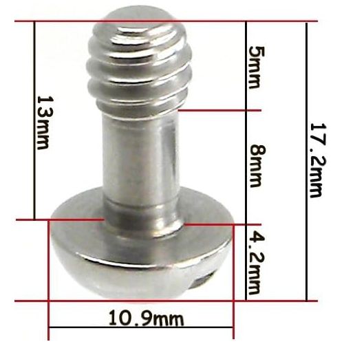  Desmond 100 Pack Longer Shaft Cap SS Steel Screws 14 Tripod Quick Release QR Plate Camera Hex  Slot Combo