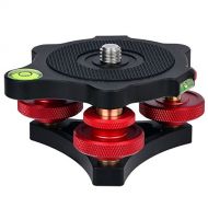 Desmond DLEVX-68 Leveler w Bubble Level for Tripod 3/8 Precision Tri-Wheel Leveling Base