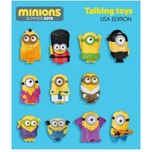  Despicable Me 2015 NEW McDONALDS MINIONS TALKING TOYS COMPLETE SET OF 11 SEALED