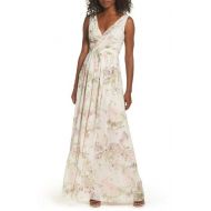 Dessy Collection Surplice Ruched Chiffon Gown