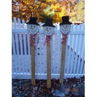 DetailsandDesign Primitive Snowman, Yard Stick, Measure Snow, Winter, Wood Sign, Country Decor, Garden Decor, Yard Sign, Christmas Sign, Gift for Her