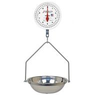 Detecto MCS-40DF Hanging Dial Scale, 40 lb. Capacity, Fish Pan, Double Dial