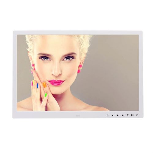  Detectoy HD Digital Photo Frame,HD Digital Photo Frame Electronic Album 17 Inches Front Touch Buttons Multi-Language LED Screen Pictures Music Video