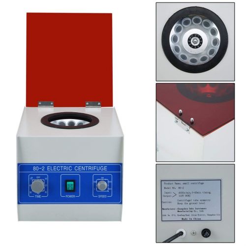  Detectoy Low Speed Electric Centrifuge Machine Desktop Laboratory Medical Practice Supplies Device 4000 RPM 20mlx12