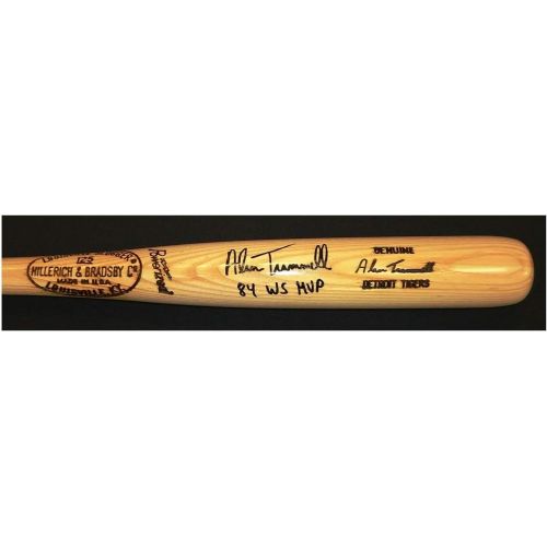  Detroit City Sports Alan Trammell Autographed Game Model Louisville Slugger Bat Inscribed84 WS MVP