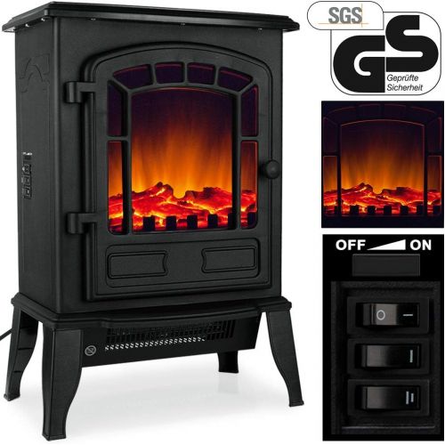  Deuba Electric Fireplace with Heater Fireplace LED 2000 W Electric Fan Heater Electric Oven with Flames Decorative Fireplace
