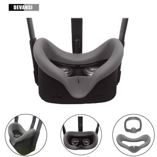  Devansi VR Face Silicone Cover Mask & Face Pad for Oculus Quest Face Cushion Cover Sweatproof Lightproof