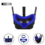 Devansi VR Face Silicone Cover Mask & Face Pad for Oculus Quest Face Cushion Cover Sweatproof Lightproof (Blue)
