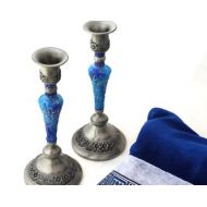 DevarimYafimo Candle Holders, Table Decoration, Judaica, Candlestick, Candle Holder Set, Shabbat Candle Holder, Bat Mitzvah Gift, Jewish Housewarming Gift