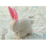 /DevelopingToys Waldorf toy, Waldorf rabbit, Rabbit soft toy, White Felt Bunny Rabbit Toy, Eco friendly toy, Baby Rabbit, Wool Felt Bunny, wool felt animals