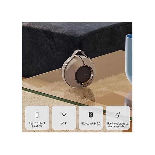  Devialet Mania - Portable Smart Speaker - Deep Black - Superior Sound - Premium Deep Bass - Long-Lasting Battery - Bluetooth Speaker - Outdoor Speaker