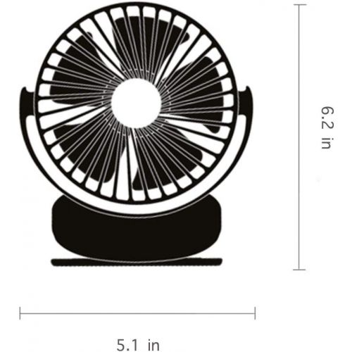  [아마존베스트]Dewys Desk Fan Battery Operated Clip On Mini USB Fan with 3 Speeds for Office and Home Dark Blue