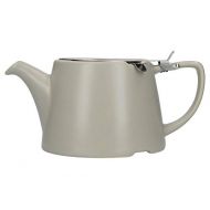 Dexam London Pottery Oval Teapot, Satin Grey, 3 Cup, Closed Box