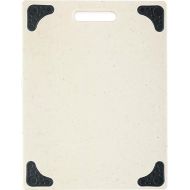Dexas Superboard Cutting Board with Handle and Non-Slip Feet, 11 by 14.5 inches, Oatmeal Granite Color with Black Non-Slip Corners, (451-TF51)
