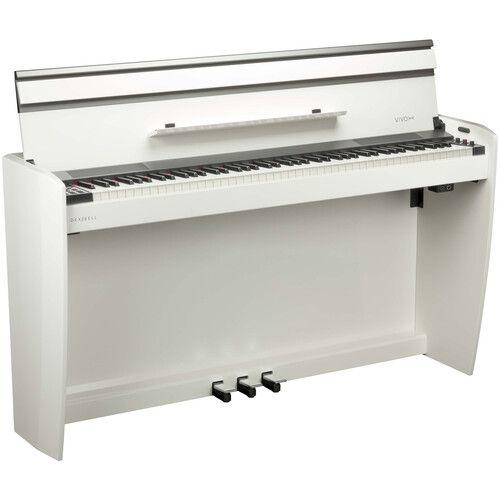  Dexibell VIVO H10 Digital Upright Piano with Bench (Polished White)