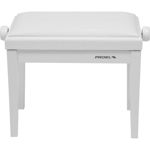  Dexibell Proel Height-Adjustable Wooden Bench for Pianos & Organs (Polished White)