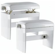 Dexibell Adjustable Wooden Bench - White